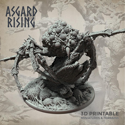Charming Terrain 3D printed terrain Nightmare Spider 3D Printed Asgard Rising Nightmare Spider Big Model 32mm D&D