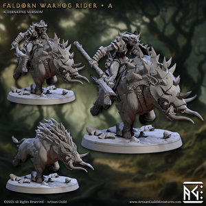 3D Printed Artisan Guild Faldorn Warhogs Riders Set Faldorn Hobgoblin Set 28mm 32mm