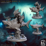 3D Printed Artisan Guild Tidal Sharks Riders Mirmidons of the Death Tide 28mm 32mm