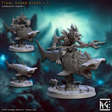 3D Printed Artisan Guild Tidal Sharks Riders Mirmidons of the Death Tide 28mm 32mm
