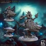 3D Printed Artisan Guild Tidal Sharks Riders Mirmidons of the Death Tide 28mm 32mm