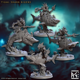 3D Printed Artisan Guild Tidal Sharks Riders Mirmidons of the Death Tide 28mm 32mm