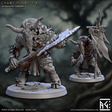 3D Printed Artisan Guild Chaos Minoc Set Rise of the Beastmen Set 28mm 32mm