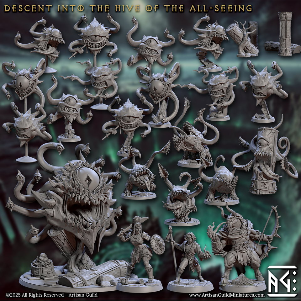 3D Printed Artisan Guild Pargus Young Scolar of Mythos Descent into the Hive of the All Seeing 28mm 32mm
