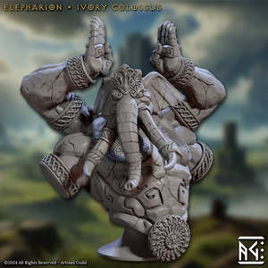 3D Printed Artisan Guild Elephorim Ivory Sentinel Bust Set 28mm 32mm