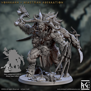 3D Printed Artisan Guild Vorrkarn Beastman Aberration Rise of the Beastmen Set 28mm 32mm