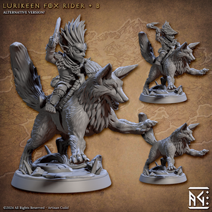 3D Printed Artisan Guild Lurikeens Fox Riders Deeproot Lurikeen Set 28mm 32mm