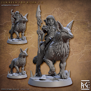 3D Printed Artisan Guild Lurikeens Fox Riders Deeproot Lurikeen Set 28mm 32mm