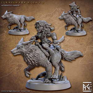 3D Printed Artisan Guild Lurikeens Fox Riders Deeproot Lurikeen Set 28mm 32mm