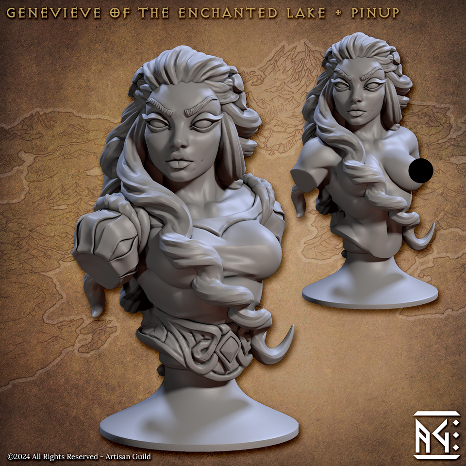 3D Printed Artisan Guild Vanguard Fighters Busts 28mm 32mm