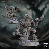 3D Printed Artisan Guild Gobor Warriors Set Rise of the Beastmen Set 28mm 32mm