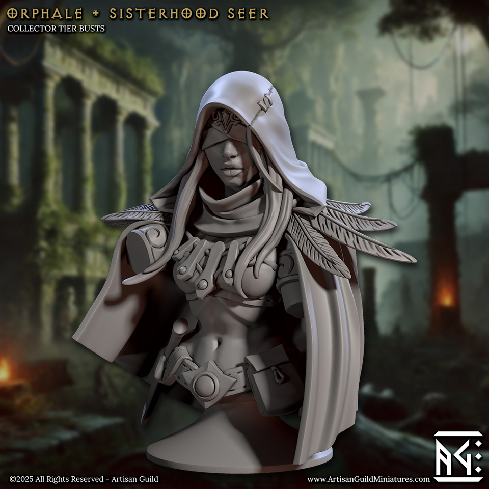 3D Printed Artisan Guild Veiled Sisterhood Bust Set 28mm 32mm