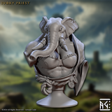 3D Printed Artisan Guild Elephorim Ivory Sentinel Bust Set 28mm 32mm