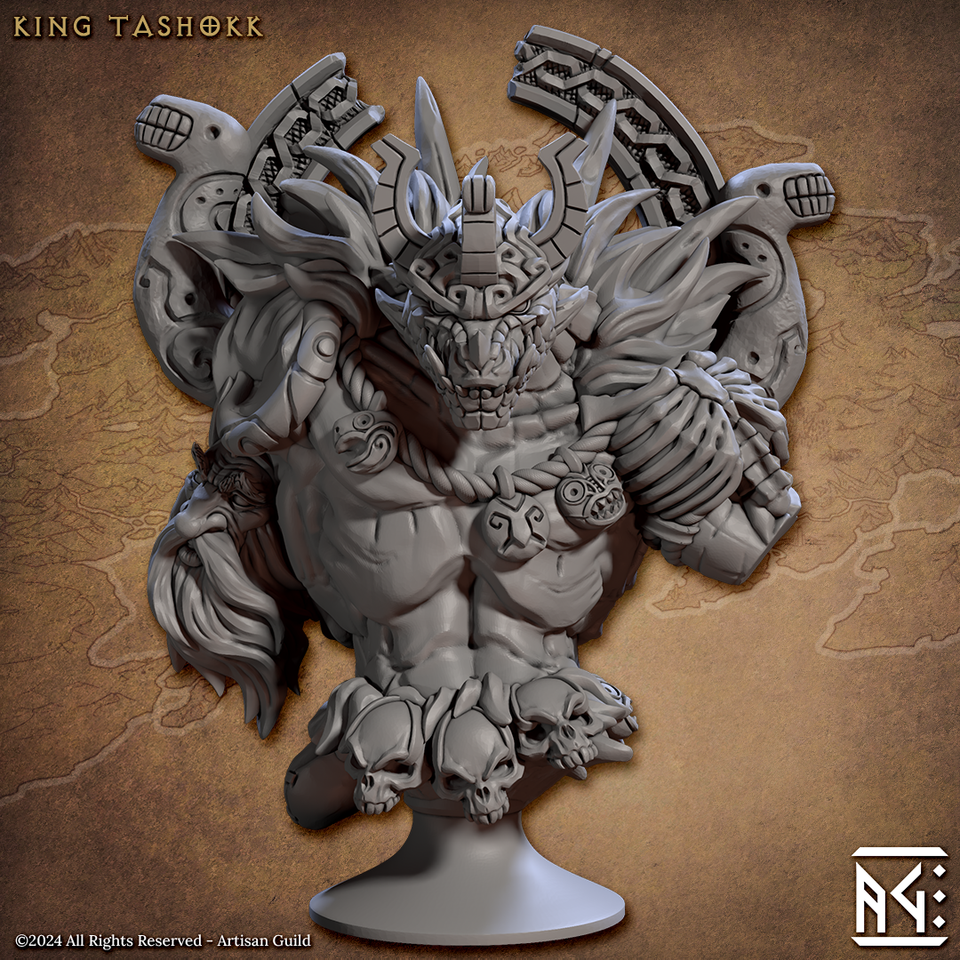 3D Printed Artisan Guild Dwarf Berserkers Busts 28mm 32mm