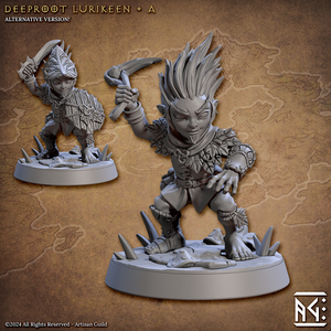 3D Printed Artisan Guild Deeproot Lurikeens Deeproot Lurikeen Set 28mm 32mm