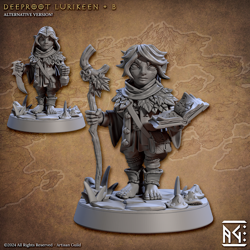 3D Printed Artisan Guild Deeproot Lurikeens Deeproot Lurikeen Set 28mm 32mm