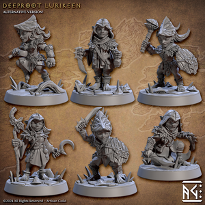 3D Printed Artisan Guild Deeproot Lurikeens Deeproot Lurikeen Set 28mm 32mm