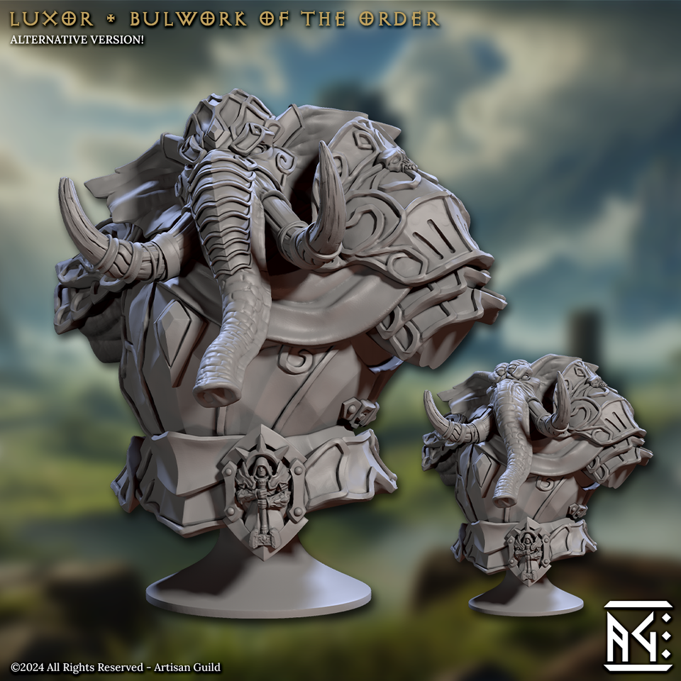 3D Printed Artisan Guild Elephorim Ivory Sentinel Bust Set 28mm 32mm