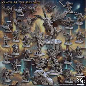 3D Printed Artisan Guild Malakim Standalone Weapons & Hands Wrath of the Malakim Set 28mm 32mm