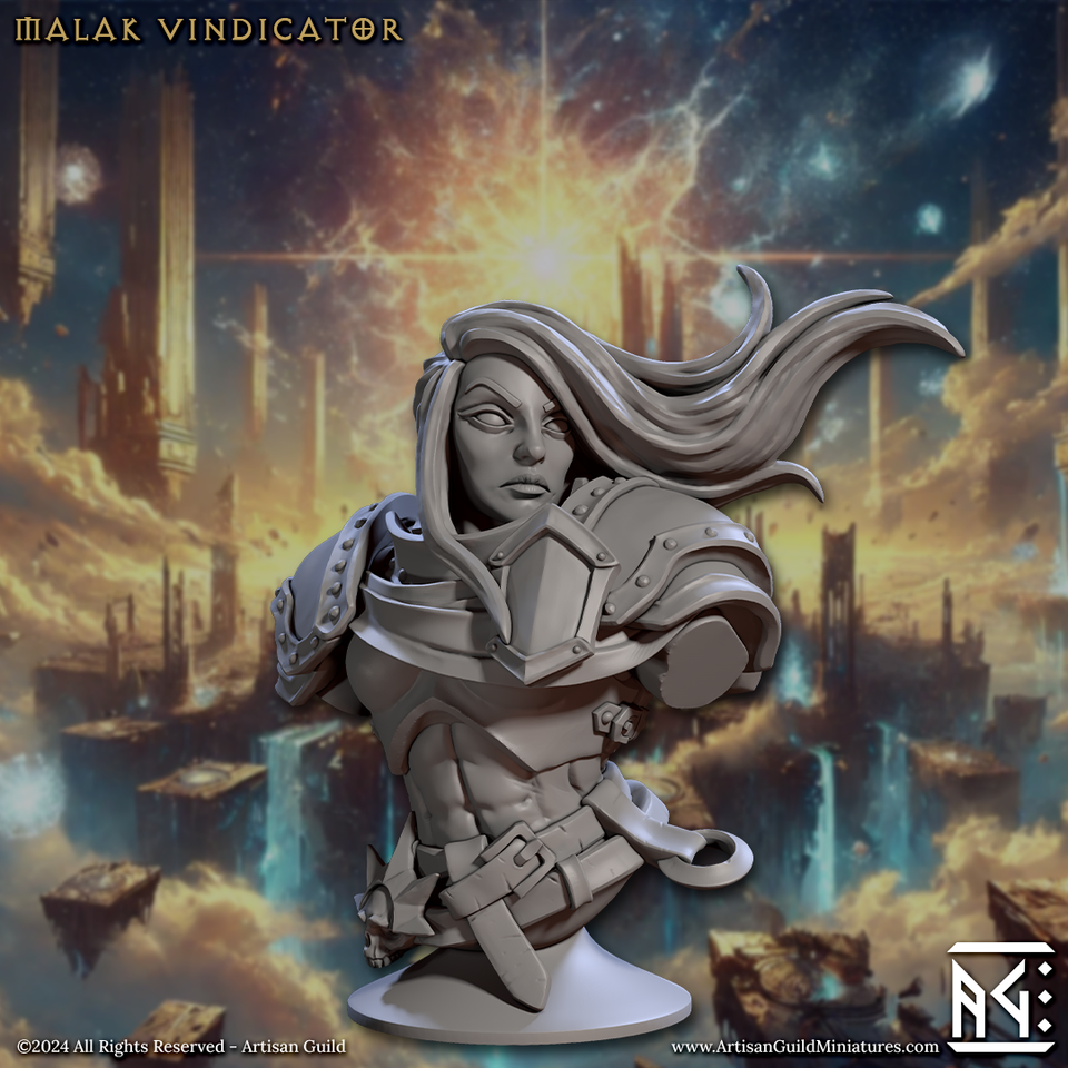 3D Printed Artisan Guild Wrath of the Malakim Bust Set 28mm 32mm