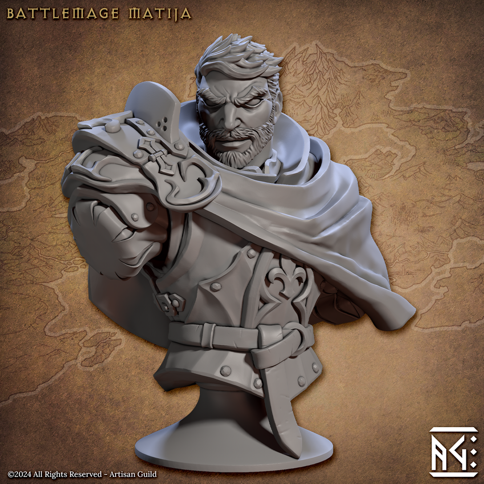 3D Printed Artisan Guild Vanguard Fighters Busts 28mm 32mm