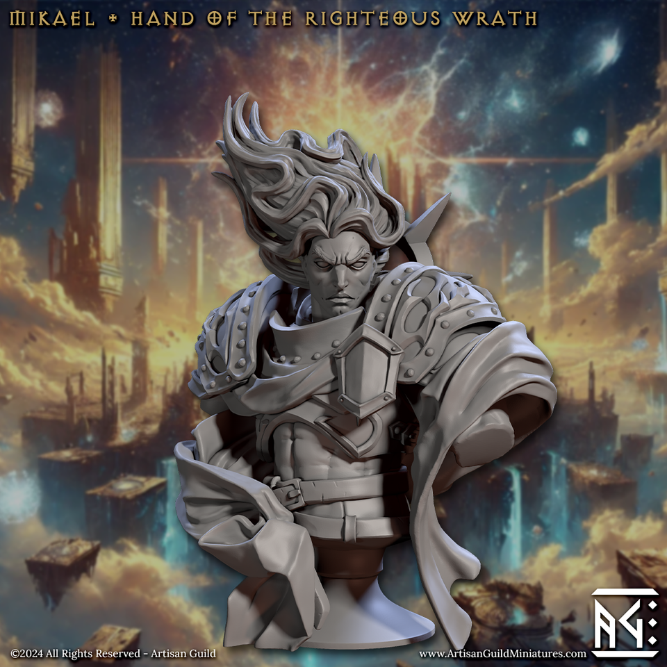 3D Printed Artisan Guild Wrath of the Malakim Bust Set 28mm 32mm