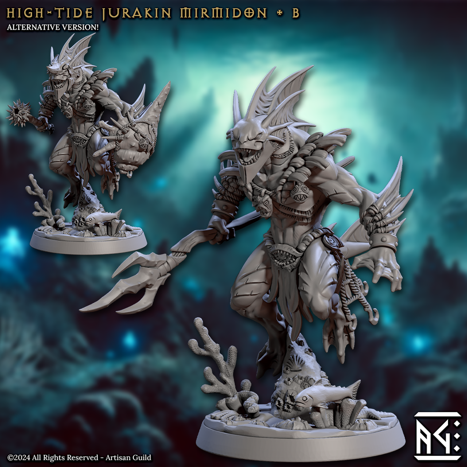 3D Printed Artisan Guild High Tide Jurakin Mirmidons Mirmidons of the Death Tide 28mm 32mm