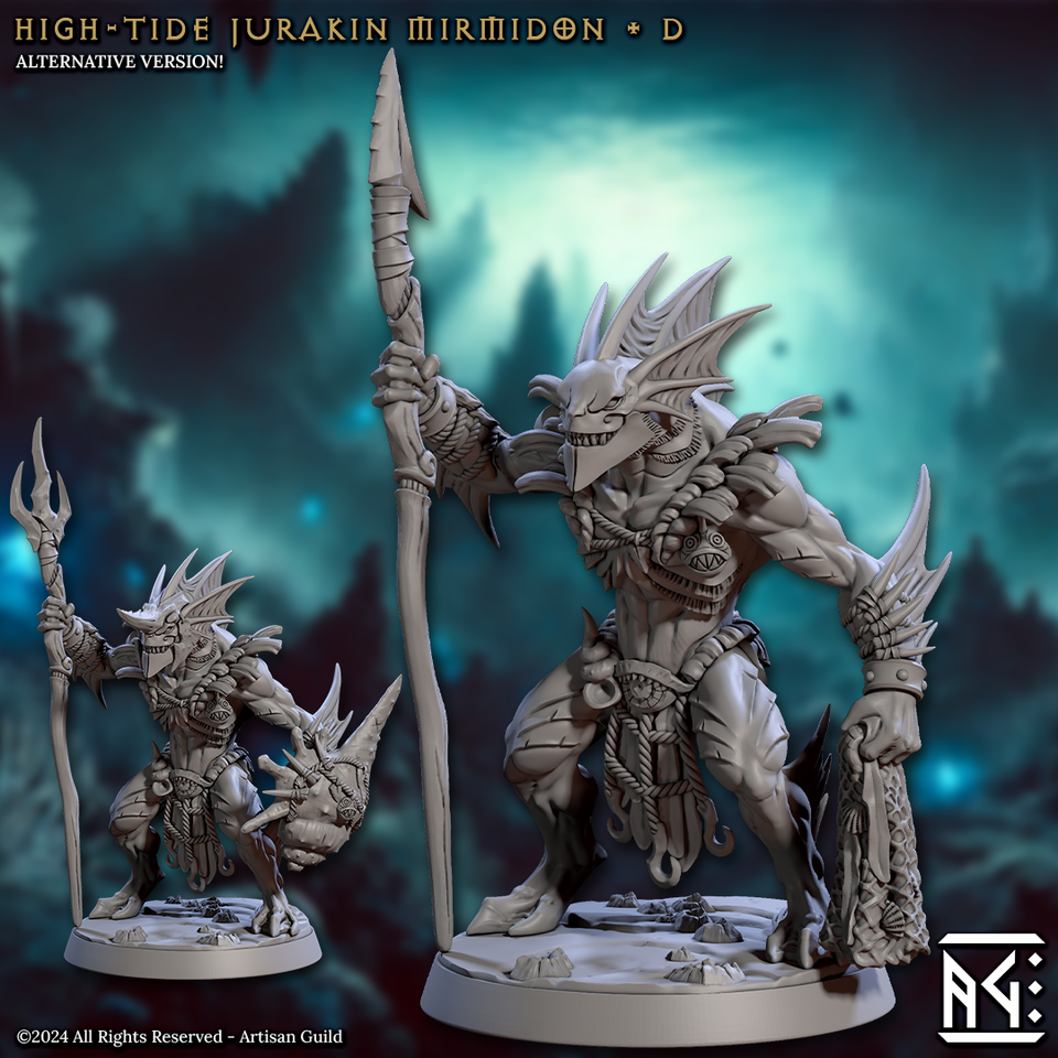 3D Printed Artisan Guild High Tide Jurakin Mirmidons Mirmidons of the Death Tide 28mm 32mm
