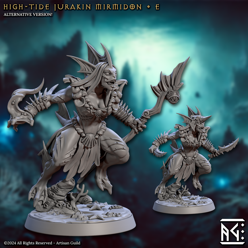 3D Printed Artisan Guild High Tide Jurakin Mirmidons Mirmidons of the Death Tide 28mm 32mm