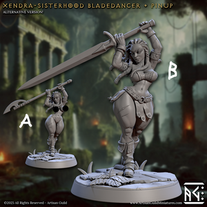 3D Printed Artisan Guild Xendra - Sisterhood Bladedancer Veiled Sisterhood Set 28mm 32mm