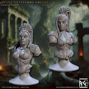 3D Printed Artisan Guild Veiled Sisterhood Bust Set 28mm 32mm