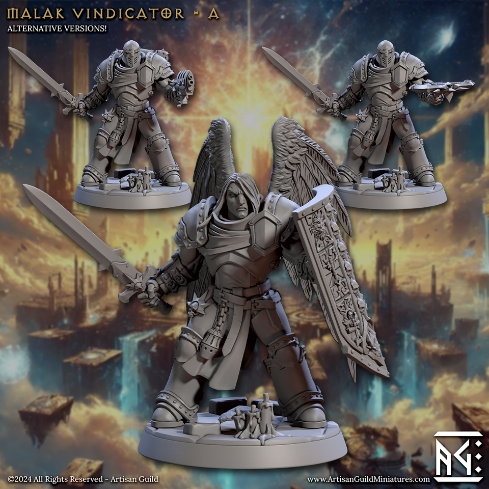 3D Printed Artisan Guild Malakim Vindicators Wrath of the Malakim Set 28mm 32mm