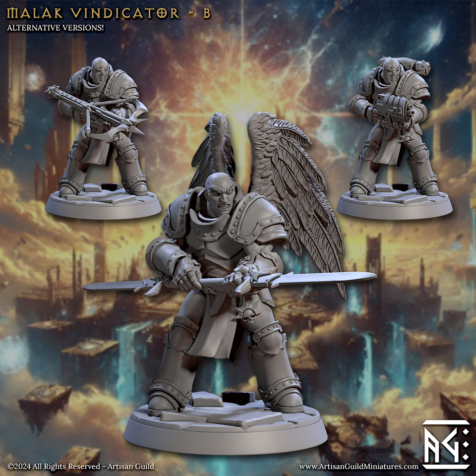 3D Printed Artisan Guild Malakim Vindicators Wrath of the Malakim Set 28mm 32mm