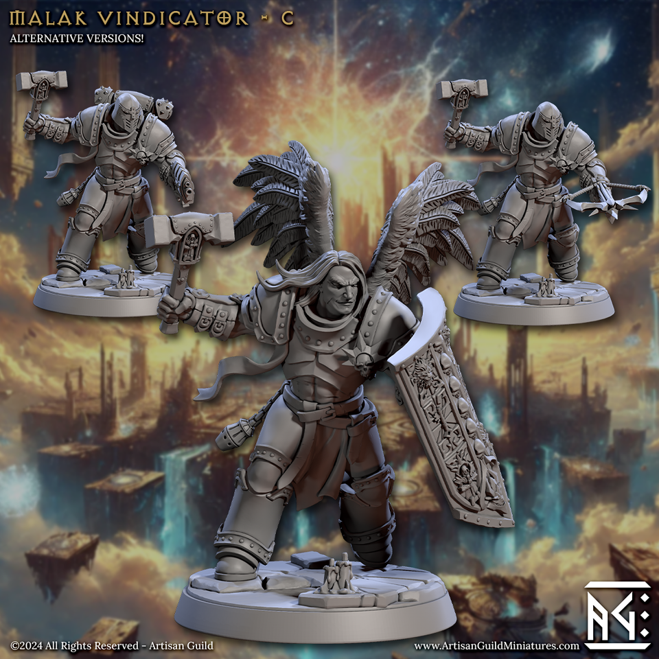 3D Printed Artisan Guild Malakim Vindicators Wrath of the Malakim Set 28mm 32mm