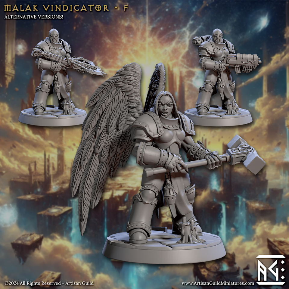 3D Printed Artisan Guild Malakim Vindicators Wrath of the Malakim Set 28mm 32mm