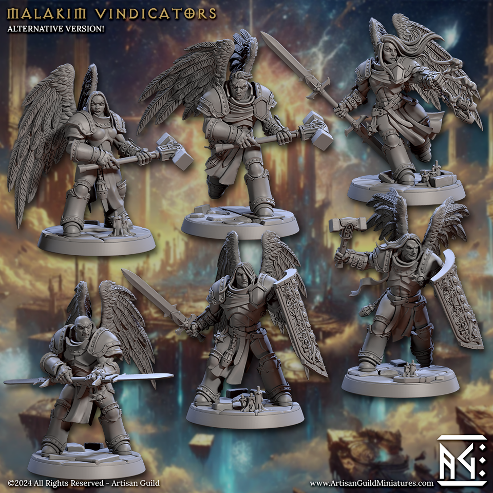 3D Printed Artisan Guild Malakim Vindicators Wrath of the Malakim Set 28mm 32mm
