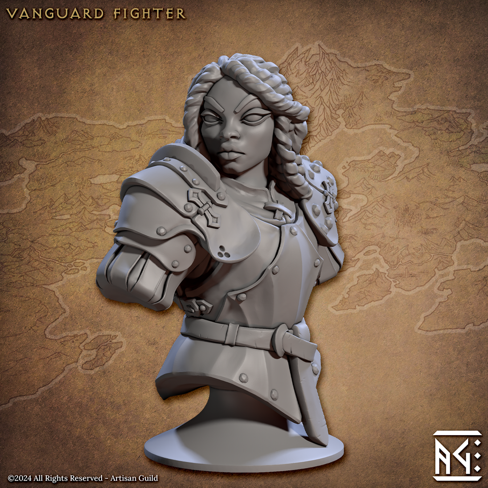 3D Printed Artisan Guild Vanguard Fighters Busts 28mm 32mm