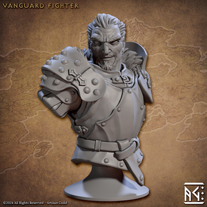 3D Printed Artisan Guild Vanguard Fighters Busts 28mm 32mm
