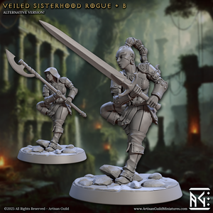 3D Printed Artisan Guild Veiled Sisterhood Rogues Veiled Sisterhood Set 28mm 32mm