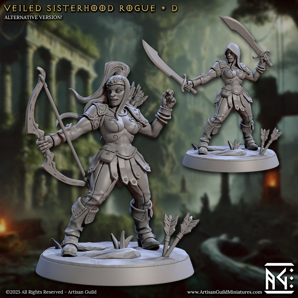 3D Printed Artisan Guild Veiled Sisterhood Rogues Veiled Sisterhood Set 28mm 32mm