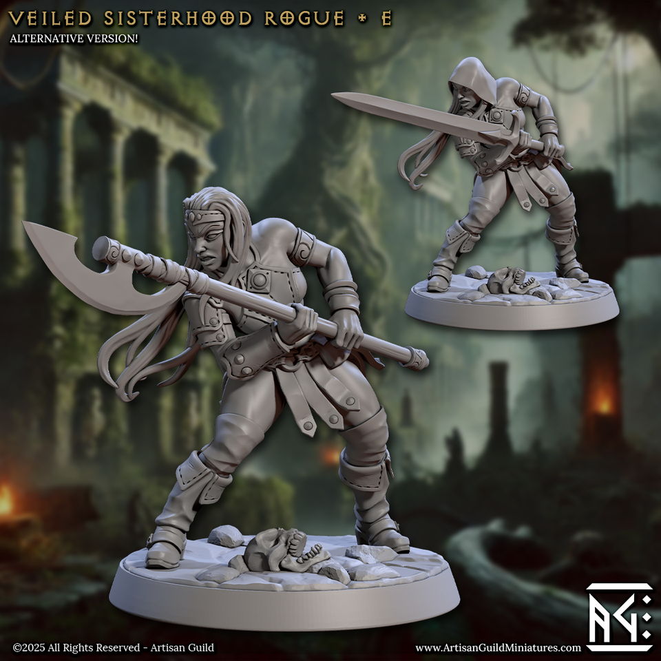 3D Printed Artisan Guild Veiled Sisterhood Rogues Veiled Sisterhood Set 28mm 32mm