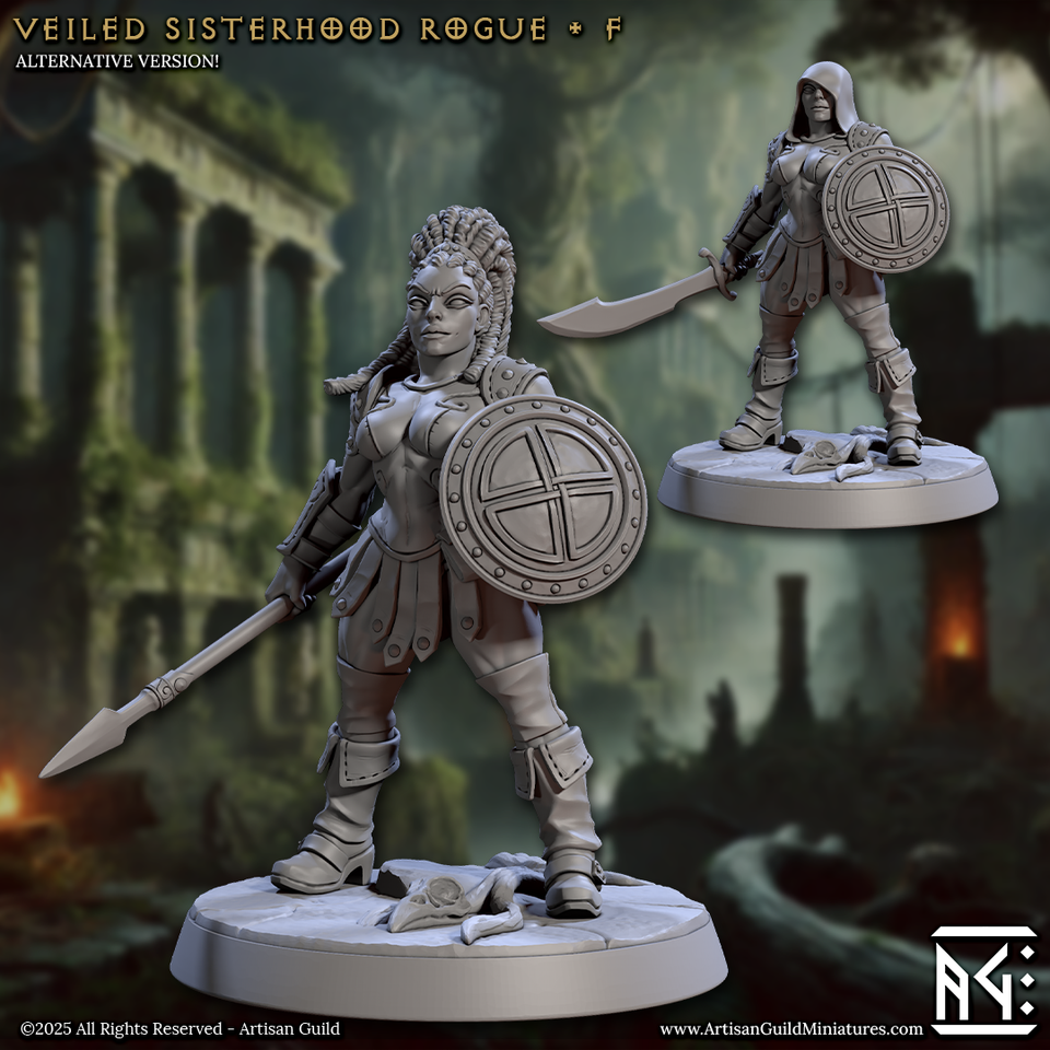 3D Printed Artisan Guild Veiled Sisterhood Rogues Veiled Sisterhood Set 28mm 32mm