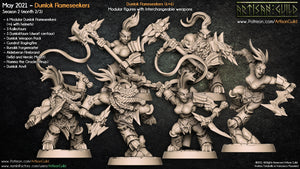 3D Printed Artisan Guild Modular Dumlok Flameseekers Dumlok Flameseekers 28mm 32mm