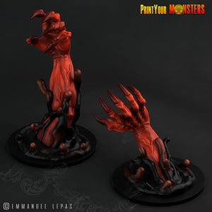 3D Printed Print your Monster The Abyssal Hand Horrors - Demonclaws 28mm 32mm D&D