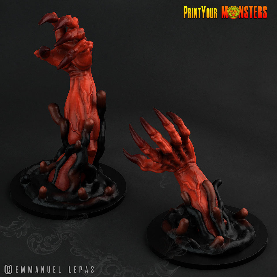 3D Printed Print your Monster The Abyssal Hand Horrors - Demonclaws 28mm 32mm D&D