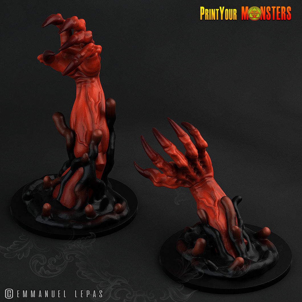 3D Printed Print your Monster The Abyssal Hand Horrors - Demonclaws 28mm 32mm D&D