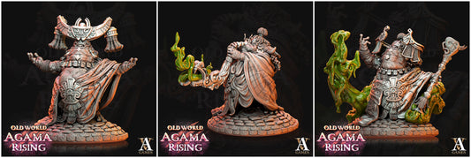 3D Printed Archvillain Games Acolytes of Ziskal Old World Agama Rising 28 32mm D&D - 3D Printing Boss 