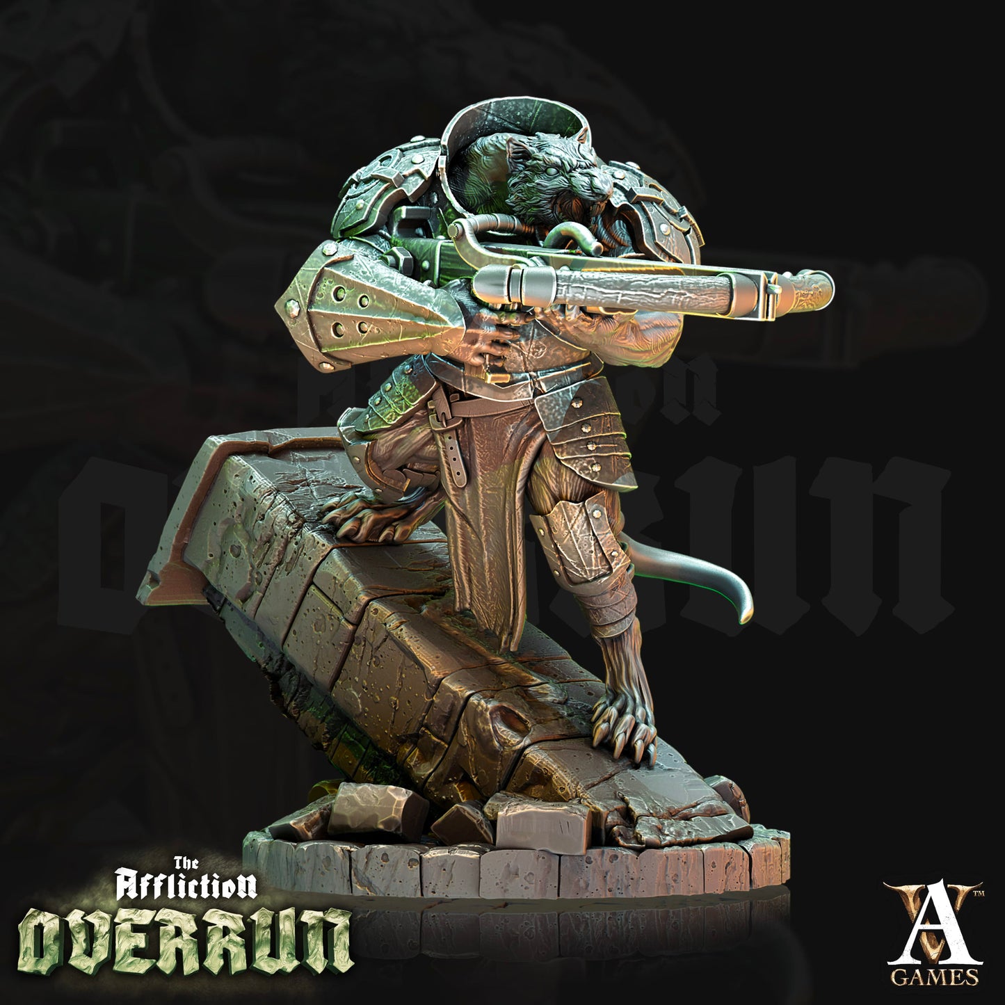 3D Printed Archvillain Games Affliction Overrun - Rat Arbalesters 28mm 32mm D&D - 3D Printing Boss 