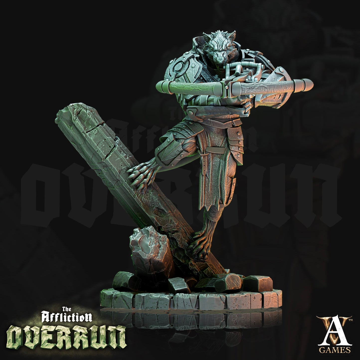 3D Printed Archvillain Games Affliction Overrun - Rat Arbalesters 28mm 32mm D&D - 3D Printing Boss 