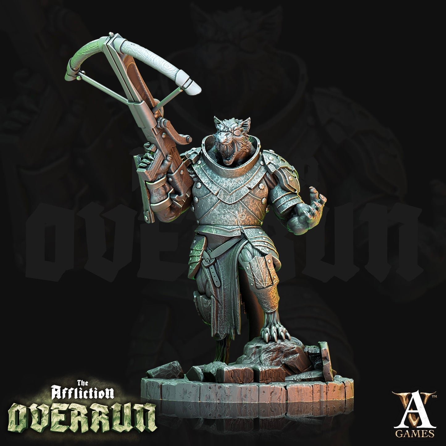 3D Printed Archvillain Games Affliction Overrun - Rat Arbalesters 28mm 32mm D&D - 3D Printing Boss 
